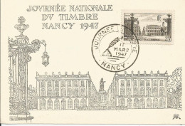 SOLDES - 1947 - N° 778 - Seul Sur Carte Maximum  NANCY  JOURNEE DU TIMBRE 1947 - 1940-1949