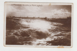 Romania - Constanta Portul Noaptea Pe Mare Agitata Harbour Port With Rough Weather Sea By Night Bei Nacht 1929 Valcea - Romania