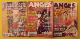 3 Revues "Anges Et Archanges" Et "rituels Magie & Sorcellerie" 2001-2002. Prière Potion Chat Envoûtement Amour - Andere & Zonder Classificatie