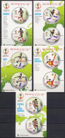 South Korea 2002 Football Soccer World Cup Set Of 5 S/s MNH - 2002 – Südkorea / Japan