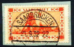 SAARGEBIET 1930 Nr 143 Gestempelt Briefstück Zentrisch X3F29F6 - Oblitérés