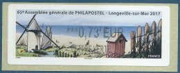 LISA 2 (ATM) LV ***0,73 EUR LETTRE VERTE - 65ème AG De Philapostel - Longeville 2017 - 2010-... Vignette Illustrate