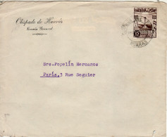 PERU 1938 LETTER SENT FROM HUARAS TO PARIS / PART OF COVER / - Perú