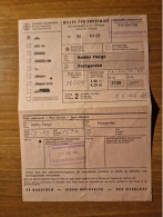 19545 Eb.  Danish State Railways.Ticket For Vehicles. Rodby Faerge - Puttgarden 1963 - Europe