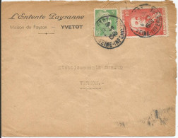 SOLDES - 1949 - N° 844 Et 809 Oblitérés Sur Lettre - Briefe U. Dokumente