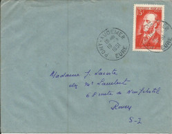 SOLDES - 1951 – N° 880 Seul Sur Lettre PONT – AUDEMER - Briefe U. Dokumente