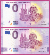 0-Euro XENJ 01 2020 /1 POPE JOHN PAUL II 100th BIRTHDAY Set NORMAL+ANNIVERSARY - Private Proofs / Unofficial