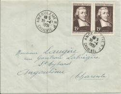 SOLDES - 1951 – N° 882 (paire) Sur Lettre ANGOUEME R.P. - Storia Postale