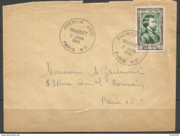 SOLDES - 1951 – N° 891 Seul Sur Lettre FDC – PARIS  02/06/1951 - Brieven En Documenten