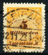 D-REICH INFLA Nr 327BP Gestempelt X6B69A6 - Used Stamps