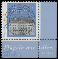 BRD 1998 Nr 2011 Zentrisch Gestempelt ECKE-URE X6C9266 - Used Stamps