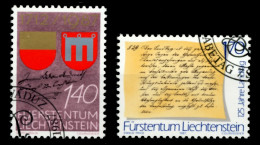 LIECHTENSTEIN 1987 Nr 928-929 Gestempelt SB49F32 - Used Stamps