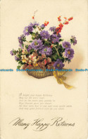 R625128 Many Happy Returns. A Bright And Happy Birthday. 1924. Greeting Card - Monde