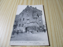 CPA Saint-Pol-de-Léon (29).Maison Prébendale Du XVIe Siècle - Carte Animée. - Saint-Pol-de-Léon