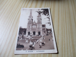 CPA Saïgon (Viêt-Nam).La Cathédrale - Carte Animée. - Viêt-Nam