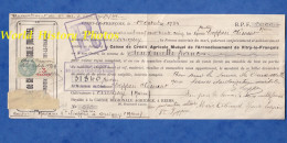 Bon Ancien De 2000 Francs Avec Timbre Fiscal 3 Francs - " La Femme Autorisée Du Mari " - Caisse Regionale Agricole Reims - Brieven En Documenten