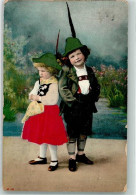 10679021 - Mit Echt Stoff Applikation Kinder Mit Hut - Costumi