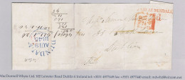 Ireland Louth Uniform Post 1845 Cover To Dublin With UPP Hs PAID AT DUNDALK/1d In Red, DUNDALK AU 19 1845 - Préphilatélie