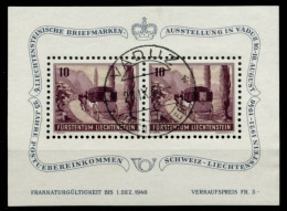 LIECHTENSTEIN BLOCK KLEINBOGEN Block 4 Zentrisch Gestempelt X6A8E7E - Bloques & Hojas