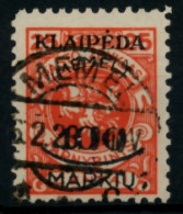 MEMEL 1923 Nr 127 Zentrisch Gestempelt Gepr. X6D12CA - Memel (Klaïpeda) 1923