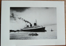5 MAI 1935 LE DEPART DU NORMANDIE  DU PORT DE SAINT NAZAIRE - Steamers