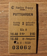 19547 Eb.  Danish Ticket. Rodby Faerge - Puttgarden 1963 - Europa