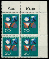 BRD 1968 Nr 547 Postfrisch VIERERBLOCK ECKE-ORE X7F0B3A - Unused Stamps