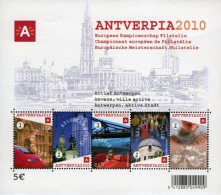 Belgie 2008 - OBP 3767/71** - BL153** - Antverpia 2010 - Antwerpen - 2002-… (€)