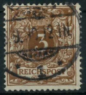 D-REICH KRONE ADLER Nr 45a Gestempelt Gepr. X818E46 - Used Stamps