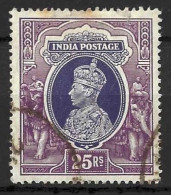 INDIA....KING GEORGE VI...(1936-52..)...25Rs.....SG264.....TONED....USED...... - 1936-47 Koning George VI