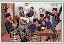 10315921 - Soldatenleben  Im Kasino Ziehharmonika Bier AK - Sonstige & Ohne Zuordnung