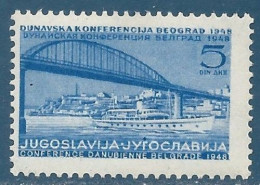 Yougoslavie N°497 Conférence Danubienne De Belgrade 5d Neuf** - Unused Stamps