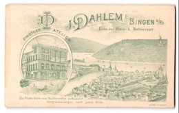 Fotografie J. Dahlem, Bingen Am Rh., Ansicht Bingen, Aussenfasade Atelier Dahlem Mit Blick Zur Stadt  - Places