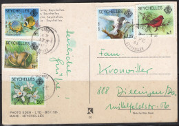 1981 Victoria Seychelles (12 FE) 5 Different Stamps To Germany - Seychellen (1976-...)