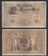Ros. 39 1000 Mark Reichsbanknote 10.9.1909 Serie A Pick 39 F/VF (3/4)   (30727 - Sonstige & Ohne Zuordnung