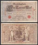 Ro 45a - 1000 Mark 1910 Pick 44a F/VF (3/4)  Udr: N - Serie: A     (30778 - Andere & Zonder Classificatie