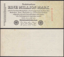 Ro 92a - 1 Million Mark 1923 Pick 94  VF+ (3+) Serie C 5 Im Datum Nach Unten - Other & Unclassified