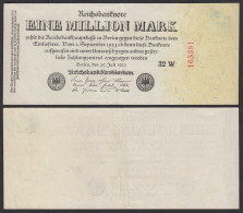 Ro 92c - 1 Million Mark 1923 Pick 94  VF (3)  FZ:W BZ:32 KN Nach Außen   (30795 - Other & Unclassified