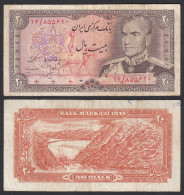 PERSIA -  IRAN - 20 RIALS (1974) Pick 100a F (4) Schah Reza Pahlavi  (31861 - Other - Asia