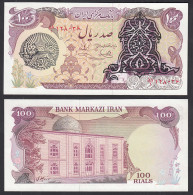 IRAN (Persien) - 100 RIALS Banknote O.J. Pick 118b UNC (1) Overprint  (31863 - Sonstige – Asien