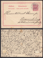 DRESDEN-PLAUEN Deutsches Reich 1898 10 Pfennig Postkarte Nach LUXEMBURG   (32195 - Other & Unclassified