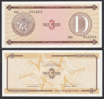 Kuba - Cuba 3 Peso Foreign Exchange Certificates FD 1985 Pick FX2 UNC (1) - Otros – América