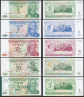 TRANSNISTRIEN - TRANSNISTRIA 1, 5, 10, 50, 10000 Rubels 1993/6    (32225 - Russie