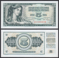Jugoslawien - Yugoslavia 5 Dinara Banknote 1968 Pick 81a UNC (1)  (26399 - Joegoslavië