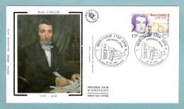 FDC France 1999 - René Caillié - Explorateur - YT 3257 - 79 Mauzé Sur Le Mignon (soie) - 1990-1999