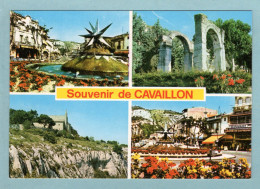 CP 84 - Souvenir De Cavaillon - Place Gambetta, L'arc De Triomphe Romain, La Colline Et L'ermitage Saint Jacques - Cavaillon