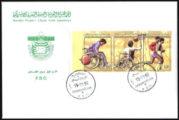 LIBYA 1998 Basketball Basket Disabled Handicap Paralympics (FDC) - Basketball