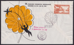 .Yugoslavia, 1961-07-24, Slovenia, Maribor, Parachute Championship, Special Postmark & Cover - Other & Unclassified