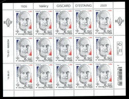 Feuillet F44 N** MNH Luxe De 15 Timbres YV 5543 Giscard D'Estaing , Prix = Faciale - Mint/Hinged