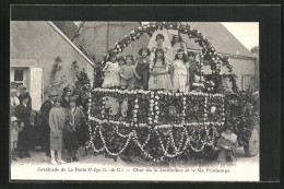 CPA La Ferté-St-Cyr, Cavalcade, Char De La Jardinière Et La Fée Printemps  - Other & Unclassified